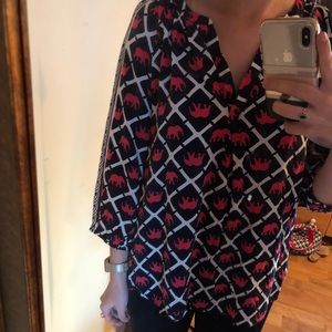 Crown & Ivy Elephant Blouse